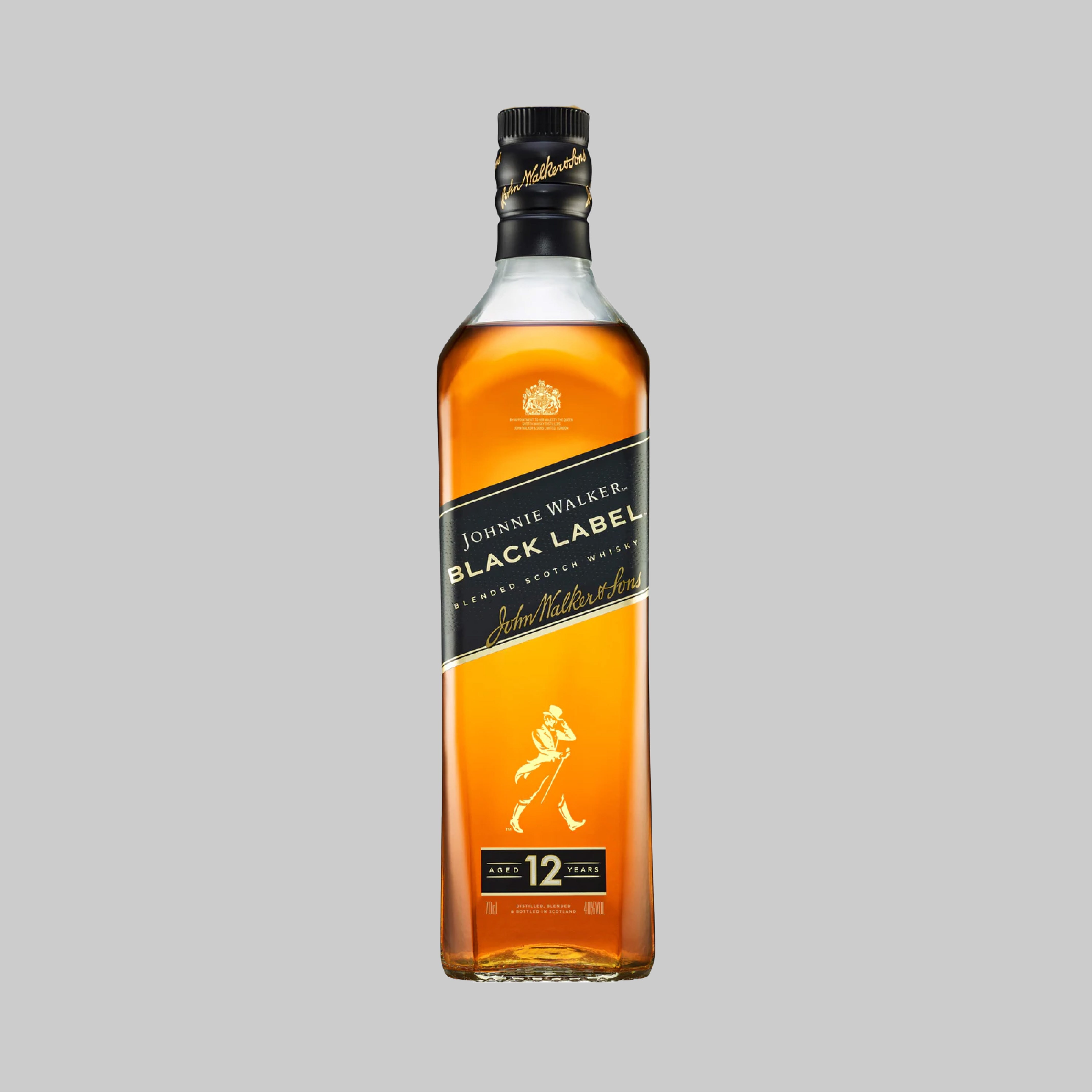 Johnnie Walker Black Label 12 Years Old Blended Scotch Whisky 700ml 40.0% - Time2Drink